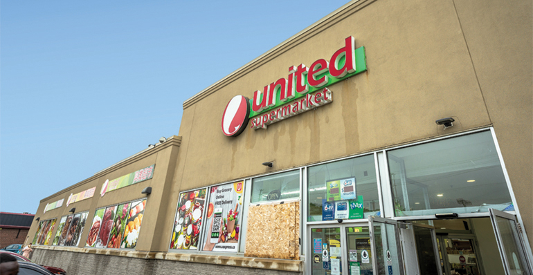 United Supermarket sign