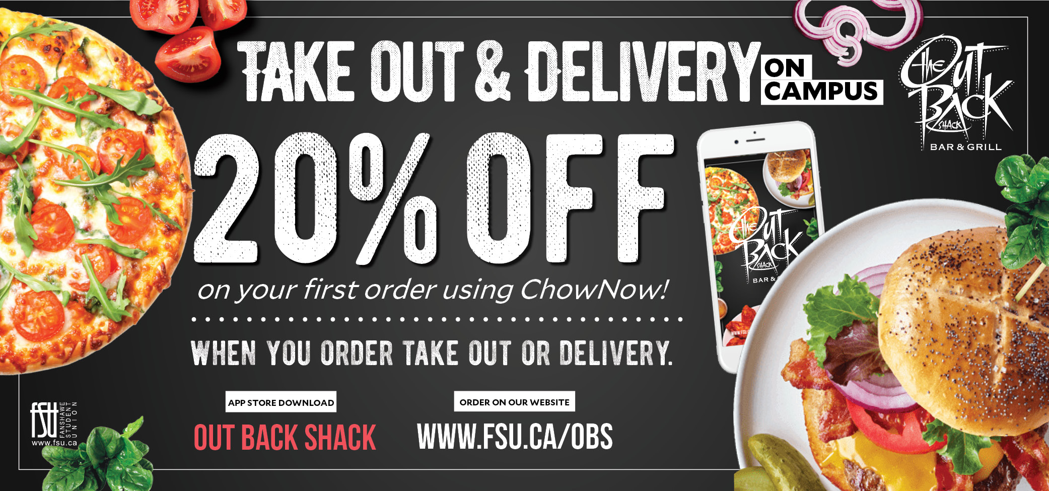 20% off your first order using ChowNow!