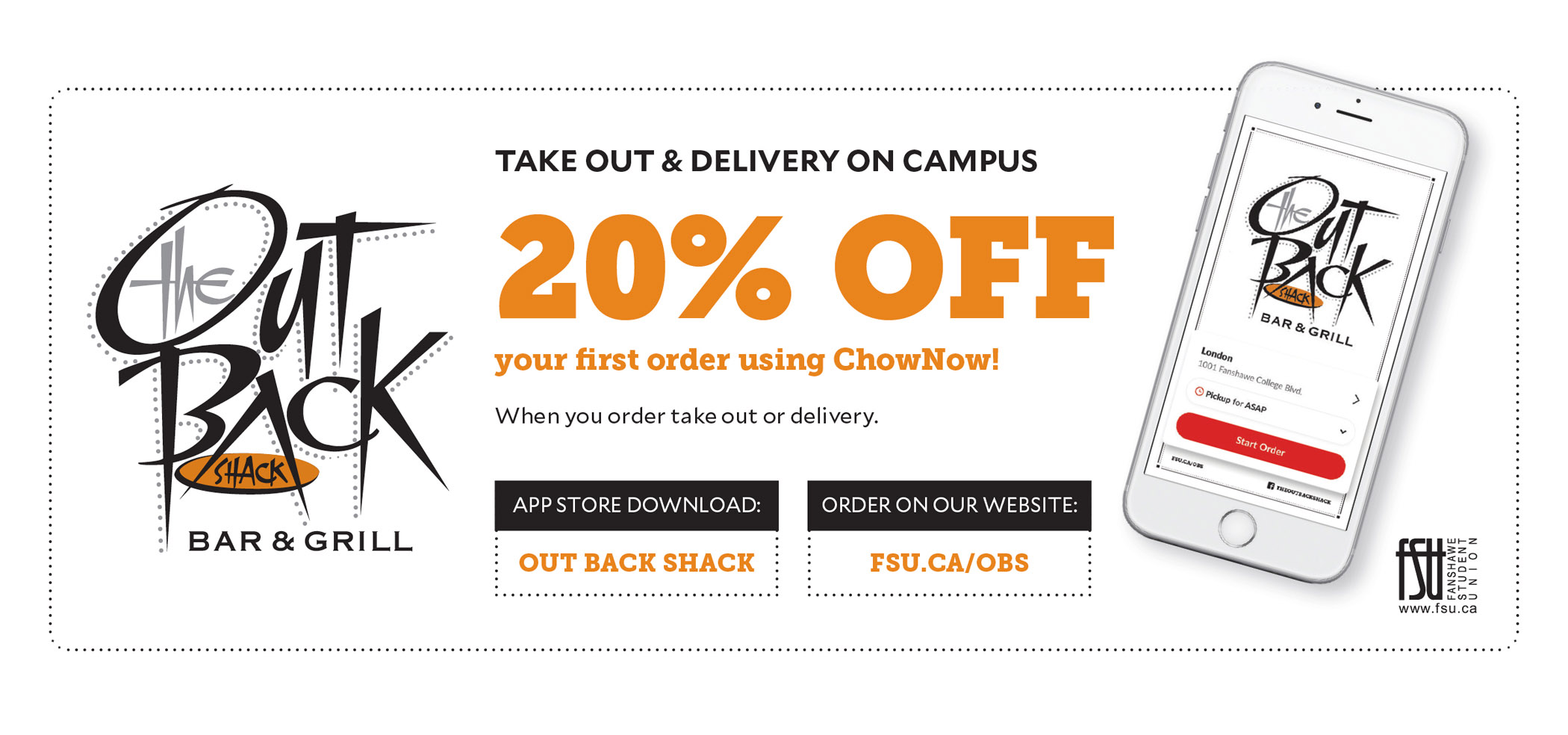 20% off your first order using ChowNow